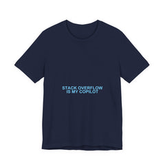 Stack Overflow Is My Copilot Meme T-Shirt - Funny Programmer Tee
