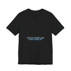 Stack Overflow Is My Copilot Meme T-Shirt - Funny Programmer Tee