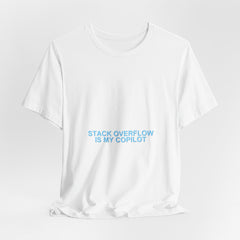 Stack Overflow Is My Copilot Meme T-Shirt - Funny Programmer Tee
