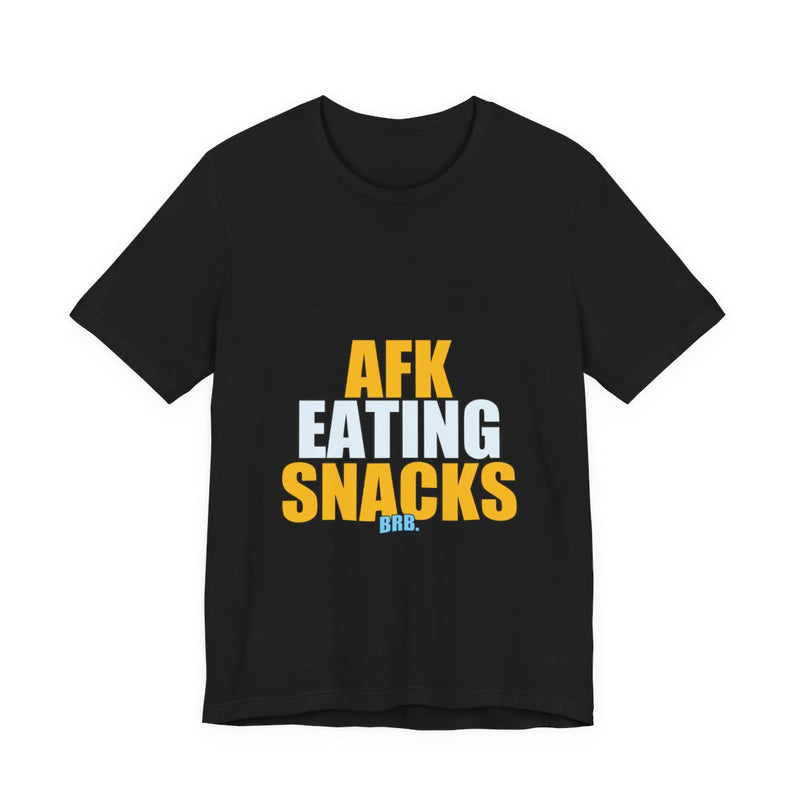AFK Eating Snacks Meme T-Shirt - Funny Gamer Tee - Black printify mockup