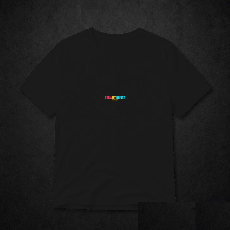 Ctrl Alt Defeat Meme T-Shirt - Funny Programmer Tee - Black clean mockup