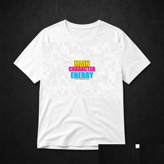 Main Character Energy Meme T-Shirt - Funny Viral Tee - White clean mockup